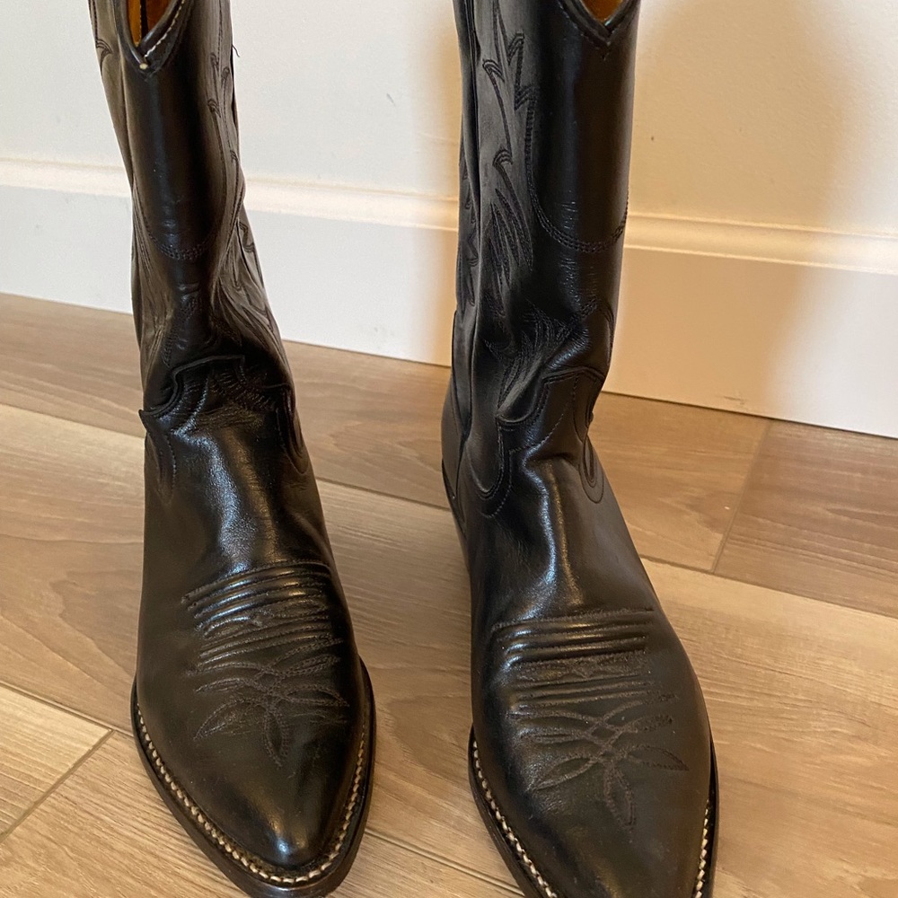 Justin Boots Classic Black Heeled Boots